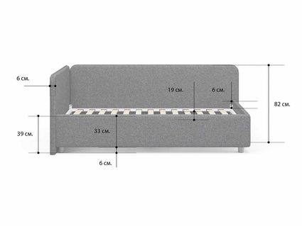 Кровать Сонум Capri Экокожа Белая 80х190