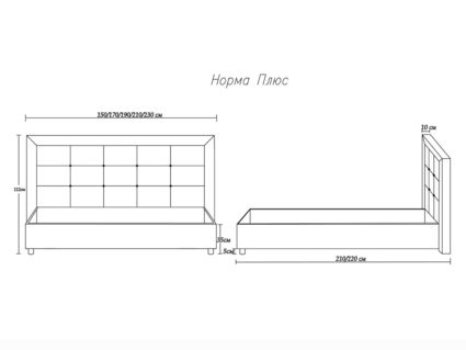 Кровать Димакс Норма + Сапфир с подъемным механизмом 120х190