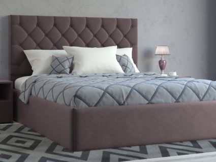 Кровать Lonax Элоиза велюр Dolly-17 (с основанием) 200х195