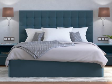 Кровать Lonax Аврора велюр Dolly-17 (с основанием) 120х190