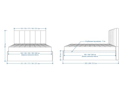Кровать Lonax Милана велюр Dolly-1 (с подъемным механизмом) 160х195