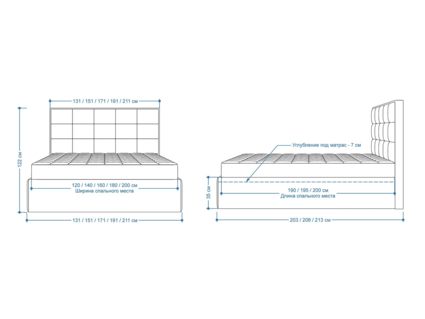 Кровать Lonax Адель велюр Dolly-1 140х195