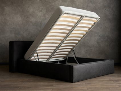 Кровать Сонум Europa Замша Горчичная (с подъемным механизмом) 80х200