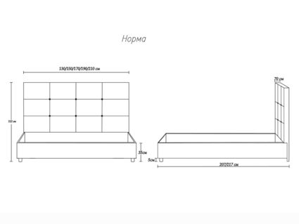 Кровать Димакс Норма Нуар с подъемным механизмом 90х190